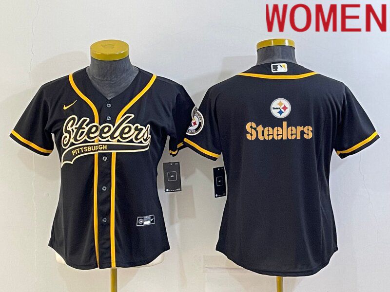 Women Pittsburgh Steelers Blank Black 2022 Nike Co branded NFL Jerseys->cincinnati bengals->NFL Jersey